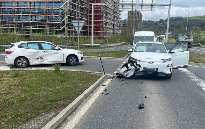 Bei der Kollision wurde niemand verletzt. Kollision