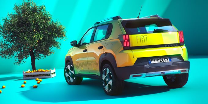 Kantiges Design wie ehemals in den 1980 Jahren. Fiat Grande Panda