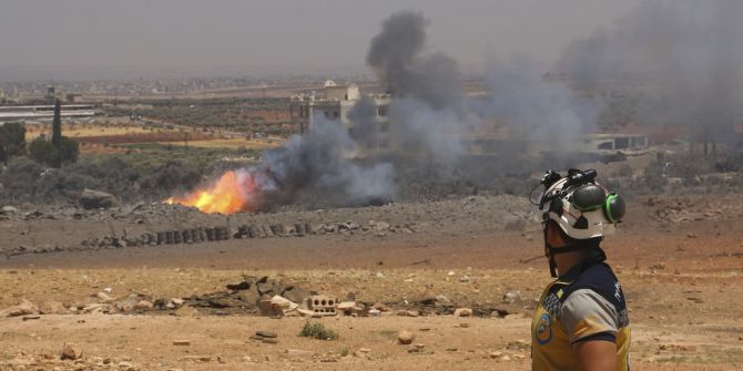 Syrien Rauchwolke Soldat