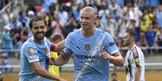 Erling Haaland feiert sein Tor zum 3:1 gegen Juventus an der Klub-WM Klub-WM