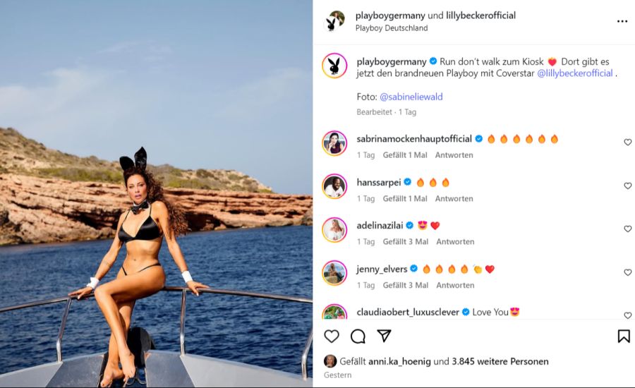 Lilly Becker zeigt sich im «Playboy» hüllenlos.
