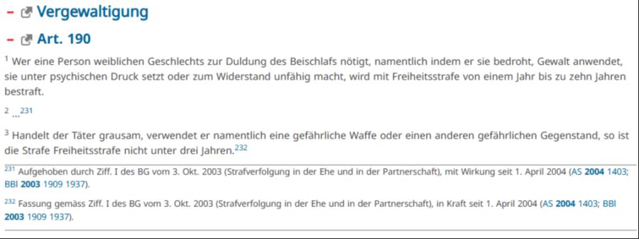 Vorher war explizit nur das weibliche Geschlecht genannt.