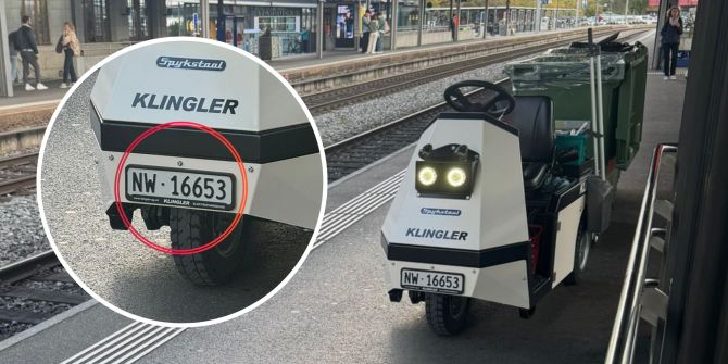 E-Küderwägeli Bahnhof Thun