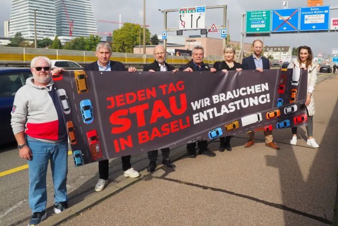 Rheintunnel Basel Petition Stau