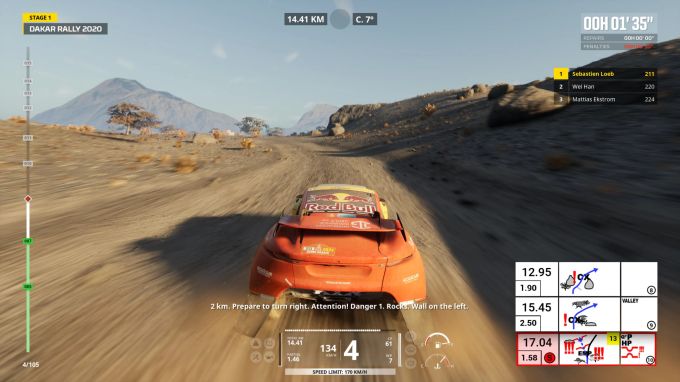 Im Simulations-Modus wird «Dakar Desert Rally» zu einer knackigen Herausforderung für Genre-Liebhaber. Dakar Desert Rally
