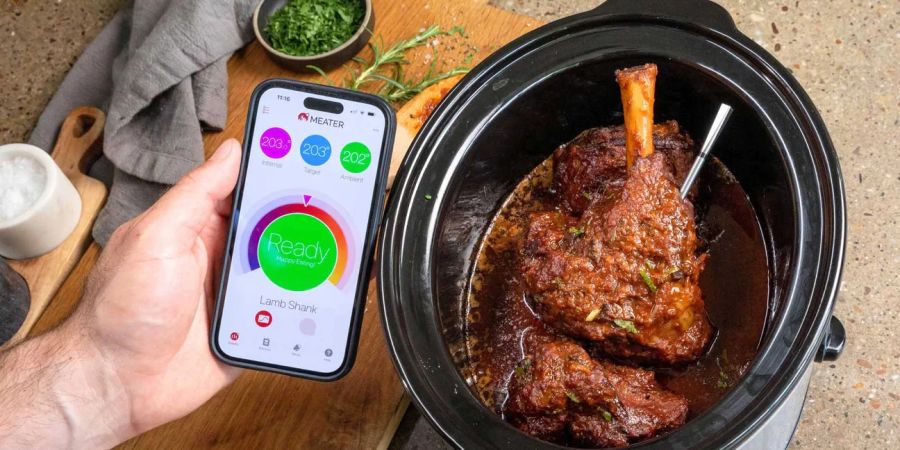 Smartphone App Kasserole Braten Thermometer