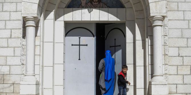 Eingang einer Kirche in Gaza