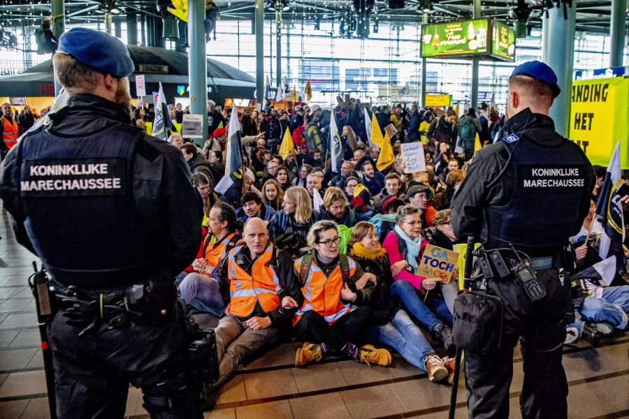 Schiphol  klima-demonstration