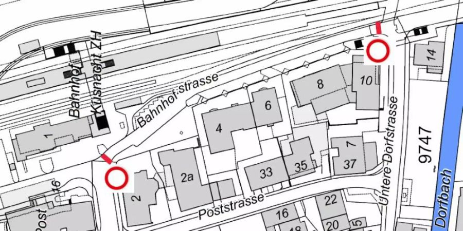 Temporäre Strassensperrung Bahnhofstrasse