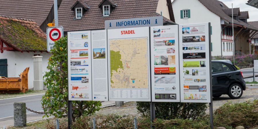 Im Zentrum der Gemeinde Stadel. - Bezirk Dielsdorf