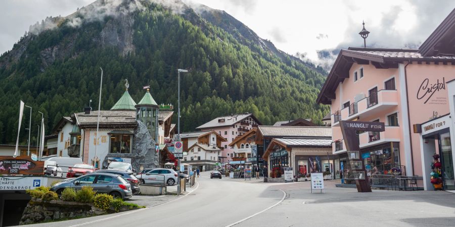 Das Dorf Samnaun in der Region Engiadina Bassa/Val Müstair.