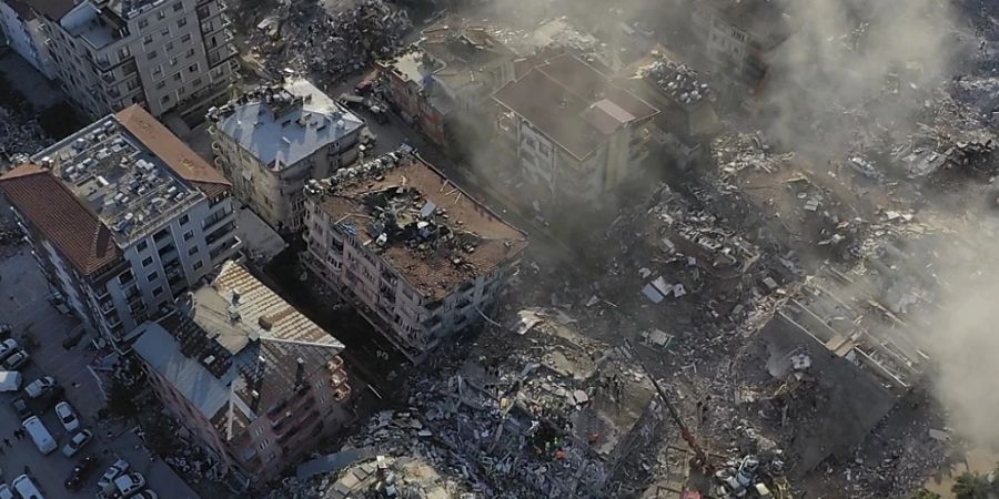 Zerstörte Gebäude im türkischen Antakya.