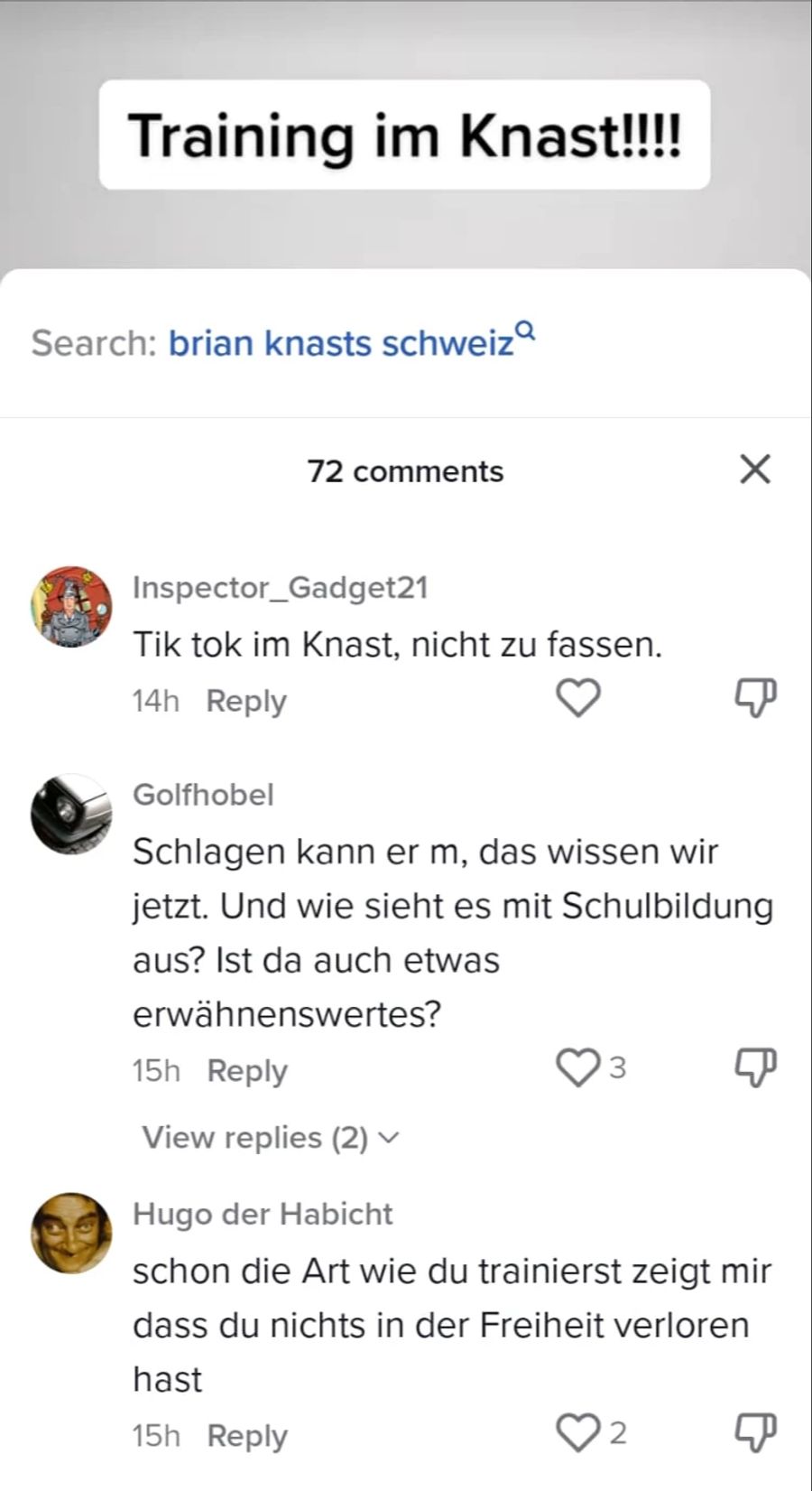 Weitere Kommentare unter Brians Video.