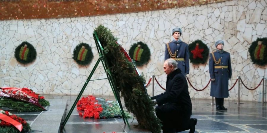 Putin bei der Gedenkveranstaltung in Wolgograd