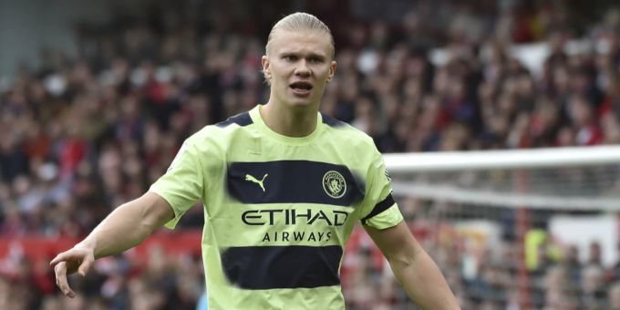 Erling Haaland im Dress von Manchester City. Erling Haaland