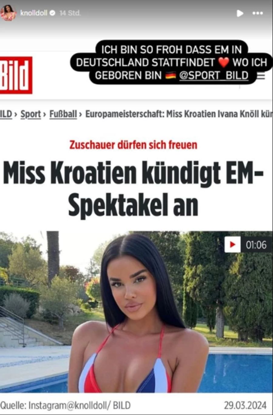 Ivana Knöll freut sich auf die EM in ihrem Geburtsland.