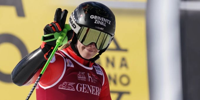 Camille Rast hat noch Chancen auf die Slalom-Kugel. Camille Rast