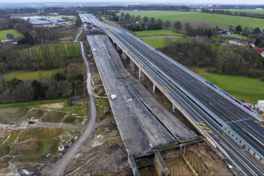 Sprengung Liedbachtalbrücke