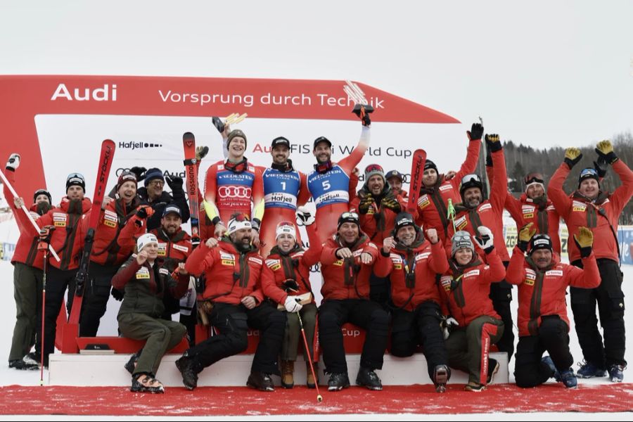 Auch in Hafjell (NOR) gab es einen Dreifachsieg des Swiss-Ski-Teams.