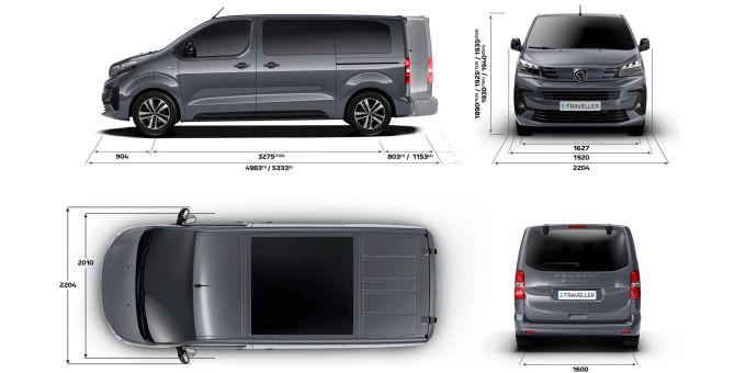 Selbst bei voller Bestuhlung bietet der e-Traveller in der längeren Variante noch einen ordentlichen Gepäckraum für Reiseutensilien. Peugeot Traveller