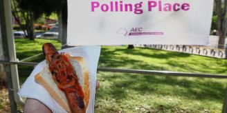 Kuriosum - Demokratiewurst am Wahltag in Australien Kuriosum - Demokratiewurst am Wahltag in Australien