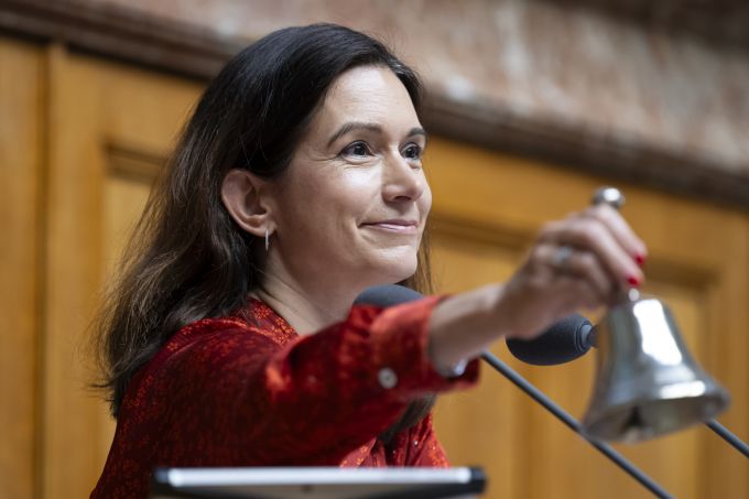 Nationalratspräsidentin Maja Riniker, FDP-AG, eröffnet den Tag der Sommersession der Eidgenoessischen Räte. Maja Riniker