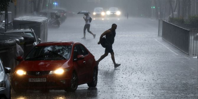 Heavy rainfalls in eastern Spain