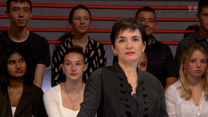 Marianne Binder, Mitglied des Parteipräsidiums Mitte, in der «Arena». in der «Arena»