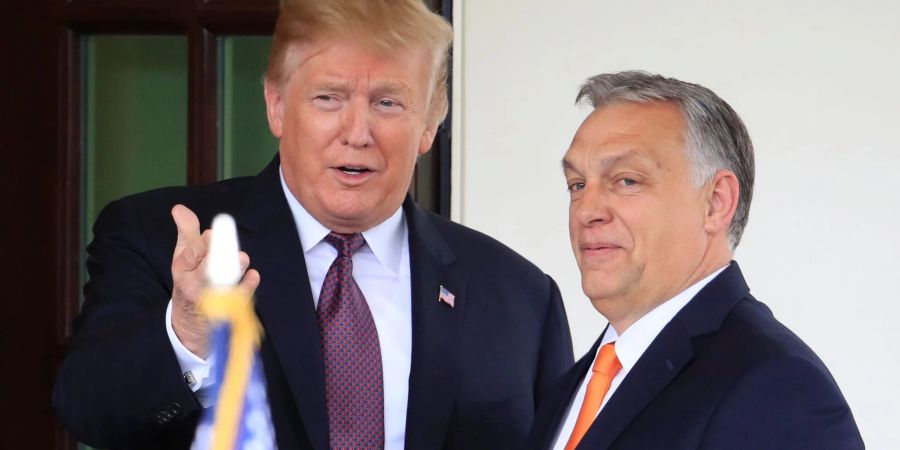 Der damalige US-Präsident Donald Trump (l) und Ungarns Ministerpräsident Viktor Orban: Die beiden Rechtspopulisten haben politisch viel gemeinsam (Archivbild).