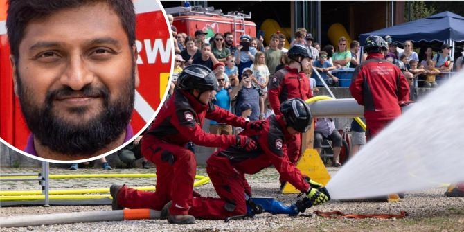 Am Nachmittag konnten die vielen Besuchenden verschiedene Einheiten wie beispielsweise die Jugendfeuerwehr in Aktion erleben.