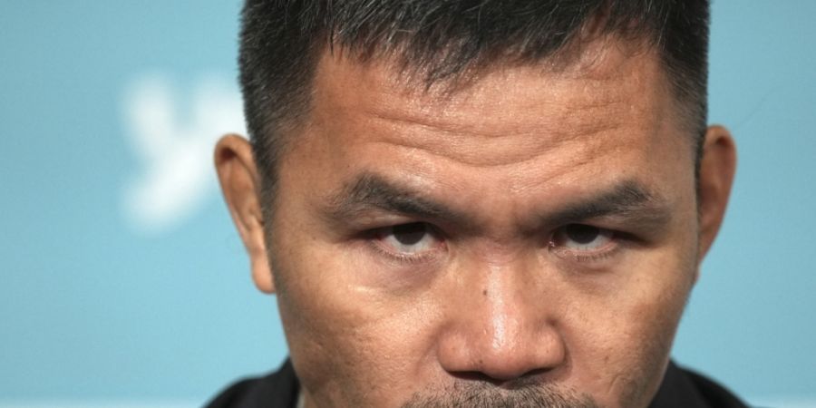 ARCHIV - Der ehemalige philippinische Boxer Manny Pacquiao nimmt an einer Pressekonferenz teil. Die Boxlegende legte jetzt in Manila den Amtseid als neuer Chef der Nationalen Kommission...