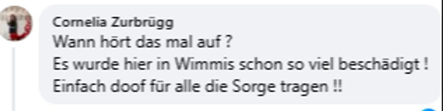 Die Sachbeschädigung in Wimmis BE sorgt auch bei der Bevölkerung für Kopfschütteln.