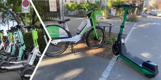 E-Trottis und E-Bikes versperren immer wieder die Trottoirs. - CLA