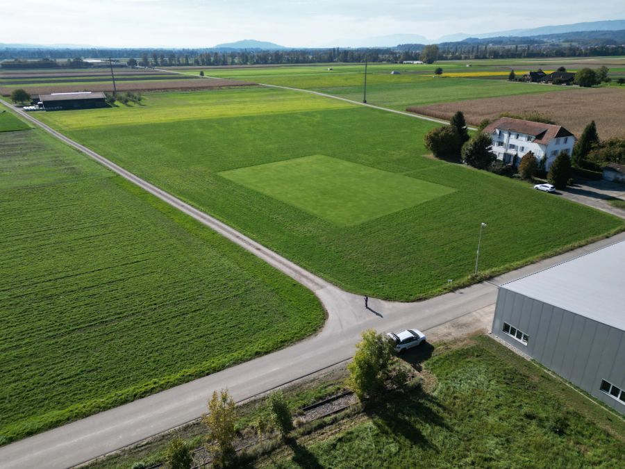 Hier entsteht der künftige Festplatz für das Seeländische Turnfest 2024 in Kallnach.