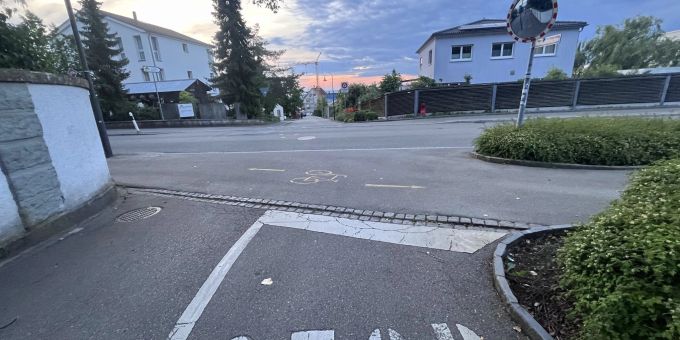 Unfallstelle in Rorschach. Unfallstelle in Rorschach.