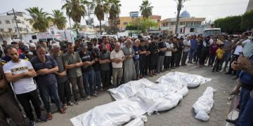 Trauer Gazastreifen Leichensäcke