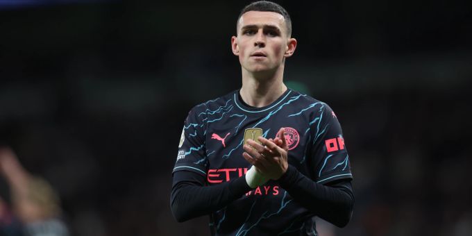 Phil Foden im Einsatz für Manchester City. Manchester City Phil Foden