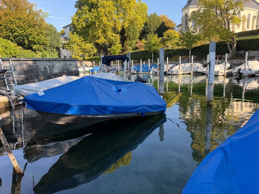 Lanz kritisiert den Umgang mit dem Wasser in diesem trockenen Sommer. Im Bild: Boote im Zürichsee im Hafen in Erlenbach am 30.09.26.