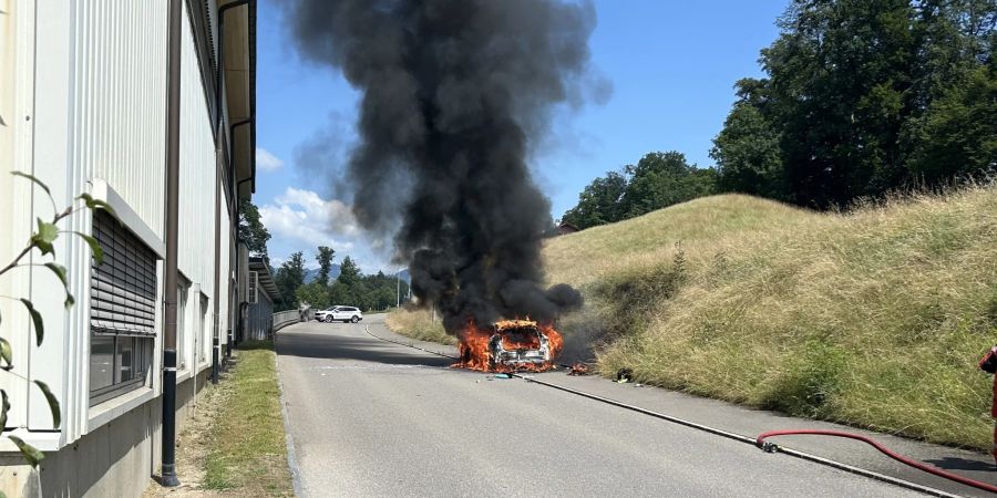 Brand von Elektroauto.