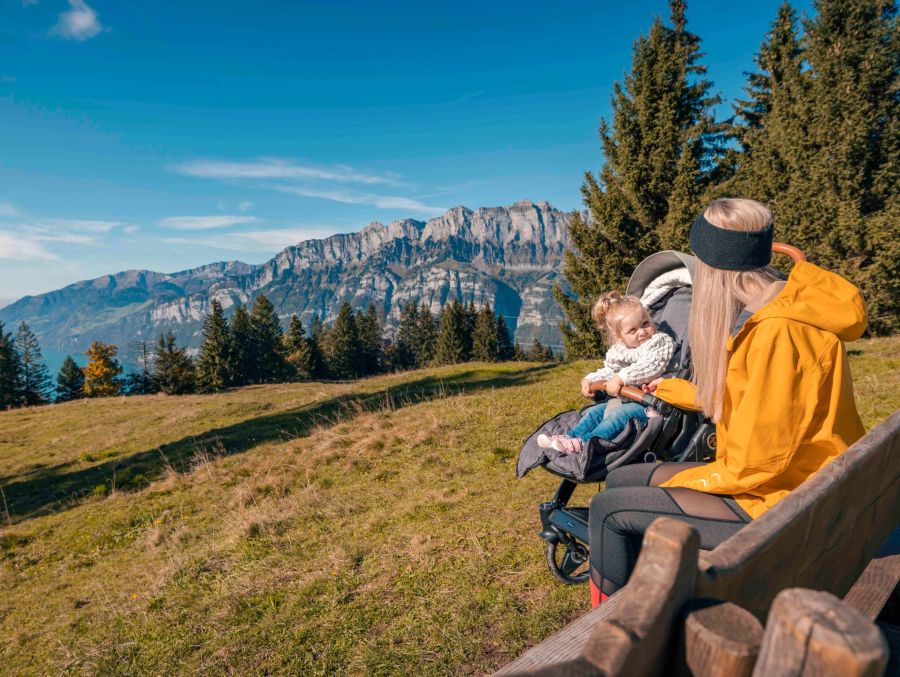 Wer kann, flieht in die Höhe. Wie hier ins Gebiet Flumserberg.