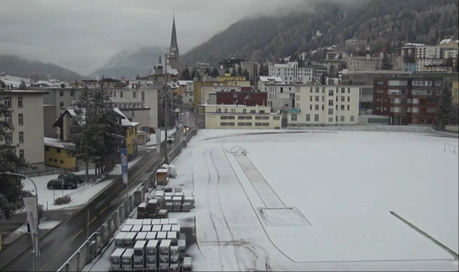 In Davos GR gab es heute Morgen ein weisses Erwachen.