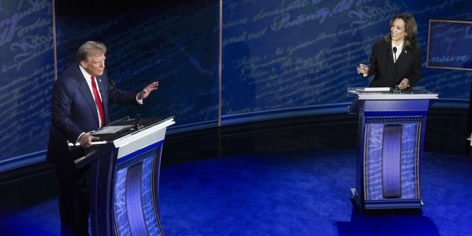 Donald Trump und Kamala Harris lieferten sich eine hitzige TV-Debatte. Donald Trump Kamala Harris