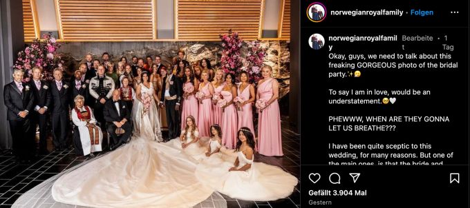 Das XL-Familienhochzeitsfoto: Doch einige Familienmitflieder fehlten. märtha louise hochzeit alle gäste