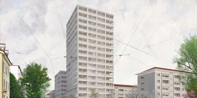 Visualisierung des Neubauprojekts Horburg-Dreirosen. Horburg-Dreirosen
