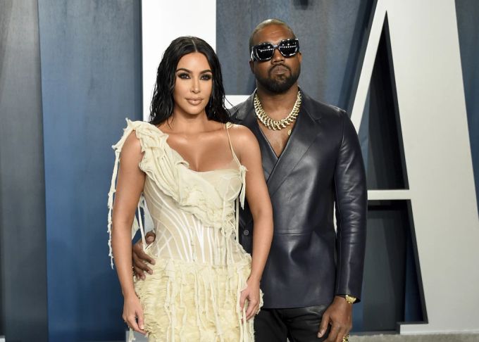 Kanye West mit seiner Ex-Frau Kim Kardashian im Februar 2020. Kanye West