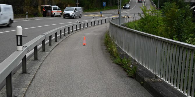 Unfallstelle in Lütisburg.