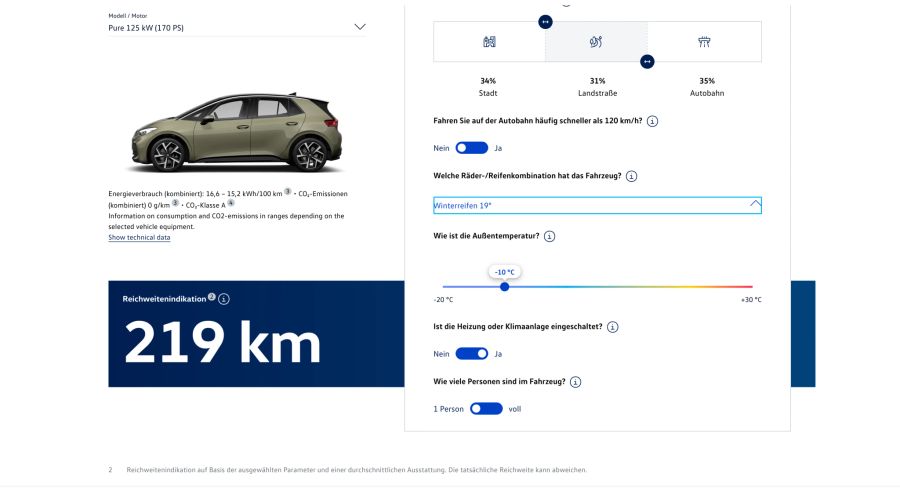 Auto-Ratgeber: Reichweite-Simulator