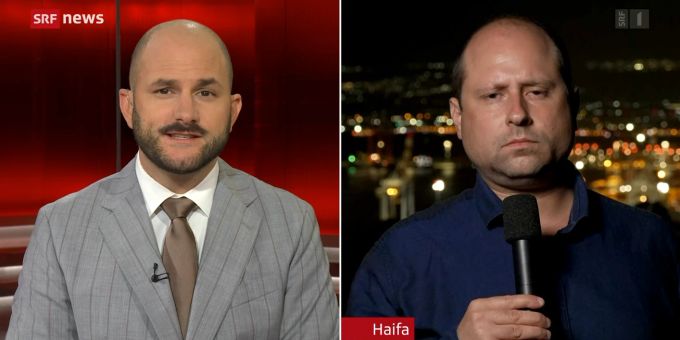 Mit ernster Miene berichtet ORF-Kollege Nikolaus Wildner in der SRF-«Tagesschau» über den Israel-Gaza-Krieg. Israel-Gaza-Krieg