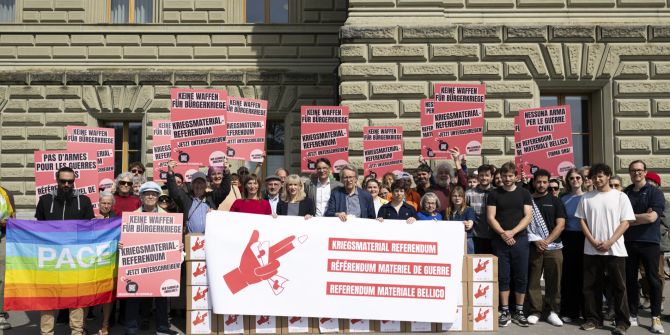 Das Kriegsmaterialgesetz kommt vors Volk.