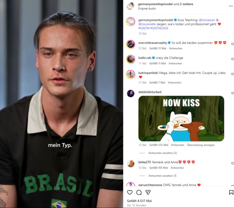 Louis sagt: Antonia wäre definitiv sein Typ.